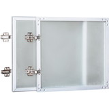 Lorell Wall-Mount Hutch Frosted Glass Door
