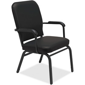 Lorell Fixed Arms Vinyl Oversized Stack Chairs, LLR59600