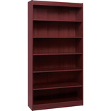 Lorell Panel End Hardwood Veneer Bookcase, 36