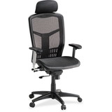Lorell High-Back Mesh Chair, Mesh Black Seat - Mesh Back - Plastic, Steel Frame - 28.5