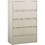 Lorell Lateral File, 36" x 18.6" x 67.7" - 5 x File Drawer(s) - Legal, Letter, A4 - Rust Proof, Leveling Glide, Interlocking, Ball-bearing Suspension, Label Holder - Putty, Price/EA