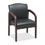 Lorell Deluxe Faux Guest Chair, Black Cherry - Leather Black Seat - Wood Cherry Frame - 23" x 25.5" x 33.5" Overall Dimension, Price/EA