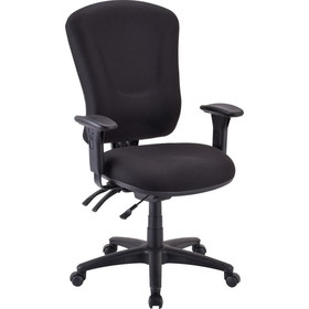 Lorell Accord Fabric Swivel Task Chair, Polyester Black Seat - Black Frame - 26.8" x 26" x 51" Overall Dimension