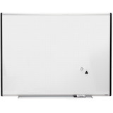 Lorell Signature Magnetic Dry Erase Board with Grid Lines, 48