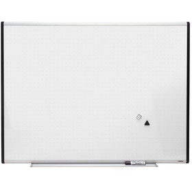Lorell Signature Magnetic Dry Erase Board with Grid Lines, 48" Width x 36" Height - Porcelain Surface - Frame - Film - 1 Each