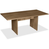 Lorell 2-Panel Base Rectangular Walnut Conference Table