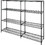 Lorell Starter Shelving Unit, 48" x 18" x 72" - Steel - 4 x Shelf(ves) - Black, Price/EA