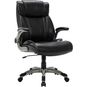 Lorell Soho Flip Armrest High-back Leather Chair, LLR81803