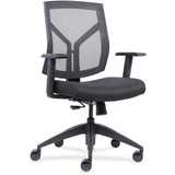 Lorell Mid-Back Chairs with Mesh Back & Fabric Seat, LLR83111