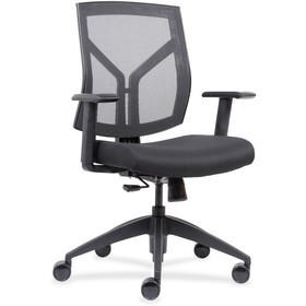 Lorell Mid-Back Chairs with Mesh Back &amp; Fabric Seat, LLR83111