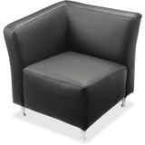 Lorell Fuze Modular Series Black Leather Guest Seating, LLR86918