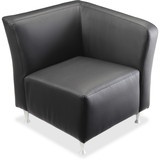 Lorell Fuze Modular Series Black Leather Guest Seating, LLR86919