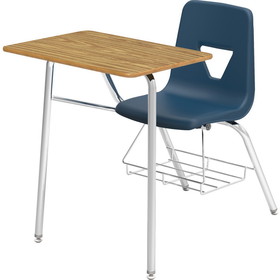 Lorell Rectangular Medium Oak Top Student Combo Desk, LLR99914