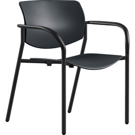 Lorell Stack Chairs with Plastic Seat &amp; Back, LLR99969