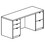 Lorell Prominence 2.0 Mahogany Laminate Double-Pedestal Desk - 2-Drawer, LLRPC2466MY, Price/EA