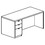 Lorell Prominence 2.0 Mahogany Laminate Box/Box/File Left-Pedestal Desk - 3-Drawer, LLRPD3060LSPMY, Price/EA