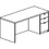 Lorell Prominence 2.0 Mahogany Laminate Box/Box/File Right-Pedestal Desk - 3-Drawer, LLRPD3672RSPMY, Price/EA