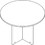 Lorell Prominence Round Laminate Conference Table, LLRPT42RES