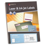 MACO White Laser/Ink Jet Shipping Label, MACML-0400