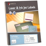 MACO White Laser/Ink Jet Shipping Label, MACML-0600