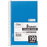 Mead 3-Subject Wirebound College Rule Notebook