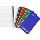 Mead Coil Memo Notebook, 60 Page - 15 lb - College Ruled - 5" x 3" - White Paper