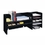 MMF Raised Shelf Design Desk Organizer, 18.4" Height x 47.3" Width x 9.5" Depth - 4 Compartment(s) - Steel - Black, Price/EA