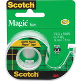Scotch Magic Tape with Handheld Dispenser, 0.75" Width x 25 ft Length - 1" Core - Plastic - Photo-safe, Non-yellowing, Writable Surface - Clear Dispenser Yes - 1 / Roll - Clear