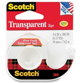 Scotch Gloss Finish Transparent Tape, MMM157S