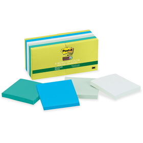 Post-it Super Sticky Recycled Notes - Bora Bora Color Collection
