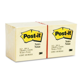 Post-it Notes Original Notepads, MMM654-YW