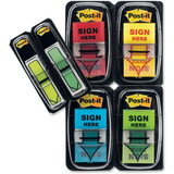Post-it Message Flag Value Pack - 4 Dispensers Plus Two 1/2