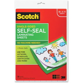 Scotch Self-Seal Laminating Pouches, MMMLS854SS10