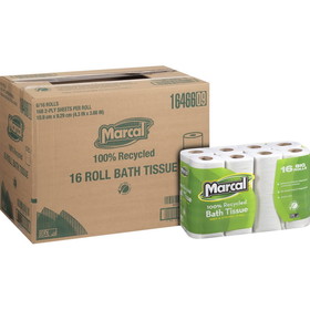 Marcal 100% Recycled, Soft & Absorbent Bathroom Tissue