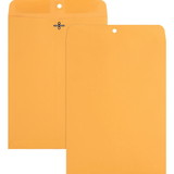 Nature Saver Clasp Envelopes, Clasp - #90 (9" x 12") - 28 lb - Clasp - Kraft - 100/Box - Yellow
