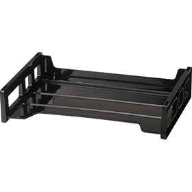 Officemate Black Side-Loading Desk Trays, OIC21002