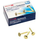 Officemate Brass Plated Round Head Fasteners, OIC99814