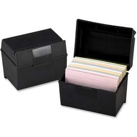 Oxford Plastic Index Card Boxes with Lids