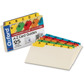 Oxford A-Z Laminated Tab Card Guides, OXF03514