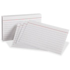 Oxford Red Margin Ruled Index Cards, OXF10022