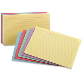 Oxford Printable Index Card - Green, Canary, Violet, Blue, Cherry - Recycled - 10%