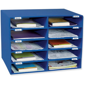 Pacon Classroom Keepers Classroom Mailbox, 10 Compartment(s) - Blue
