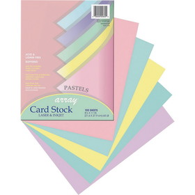 Pacon Laser Printable Multipurpose Card Stock - Pastel Pink, Pastel Blue, Pastel Canary, Pastel Green, Pastel Lilac - Recycled - 10%