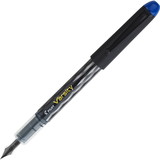 Pilot Varsity Disposable Fountain Pen, Fine Pen Point Type - Blue Ink - Silver, Black Barrel - 1 Each