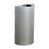 Rubbermaid Commercial Half Round Metallic Waste Receptacle