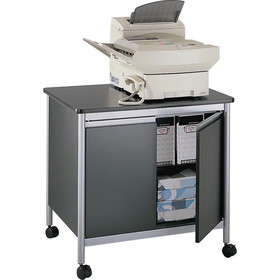 Safco Printer Stand, 200 lb Load Capacity - 1 x Shelf(ves) - 30.3" Height x 32" Width x 24.5" Depth - Laminate - Steel - Black