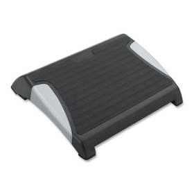 Safco RestEase Footrest, Non-skid, Adjustable - 5" Adjustment - 15.5" x 13.8" x 5" - Black