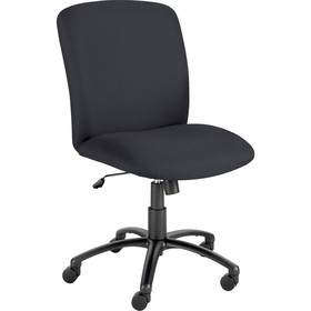 Safco Big & Tall Executive High-Back Chair, Black - Foam Black, Polyester Seat - Black Frame