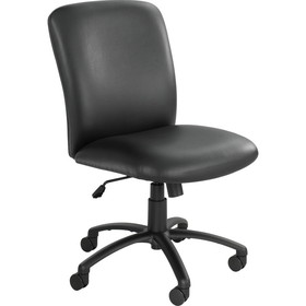 Safco Uber Big and Tall High Back Executive Chair, Vinyl Black, Foam Seat - Black Frame - 27" x 30.3" x 44.8" Overall Dimension