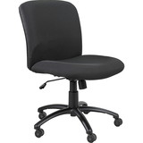 Safco Big & Tall Executive Mid-Back Chair, Black - Foam Black, Polyester Seat - Black Frame